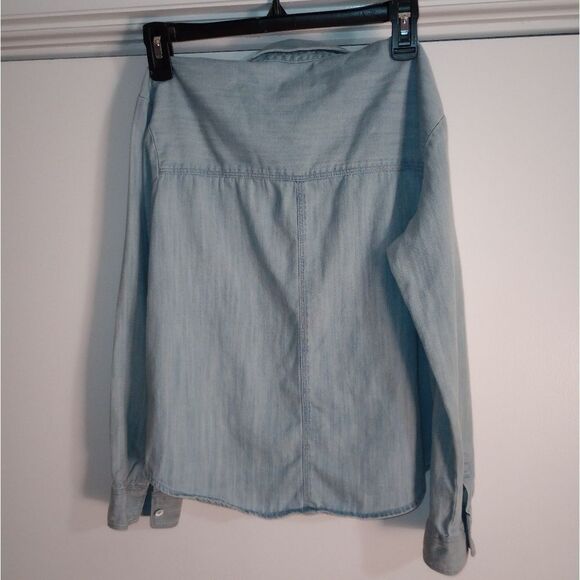 🆕👕Cat & Jack Girls Denim Button Down Shirt - Picture 3 of 4